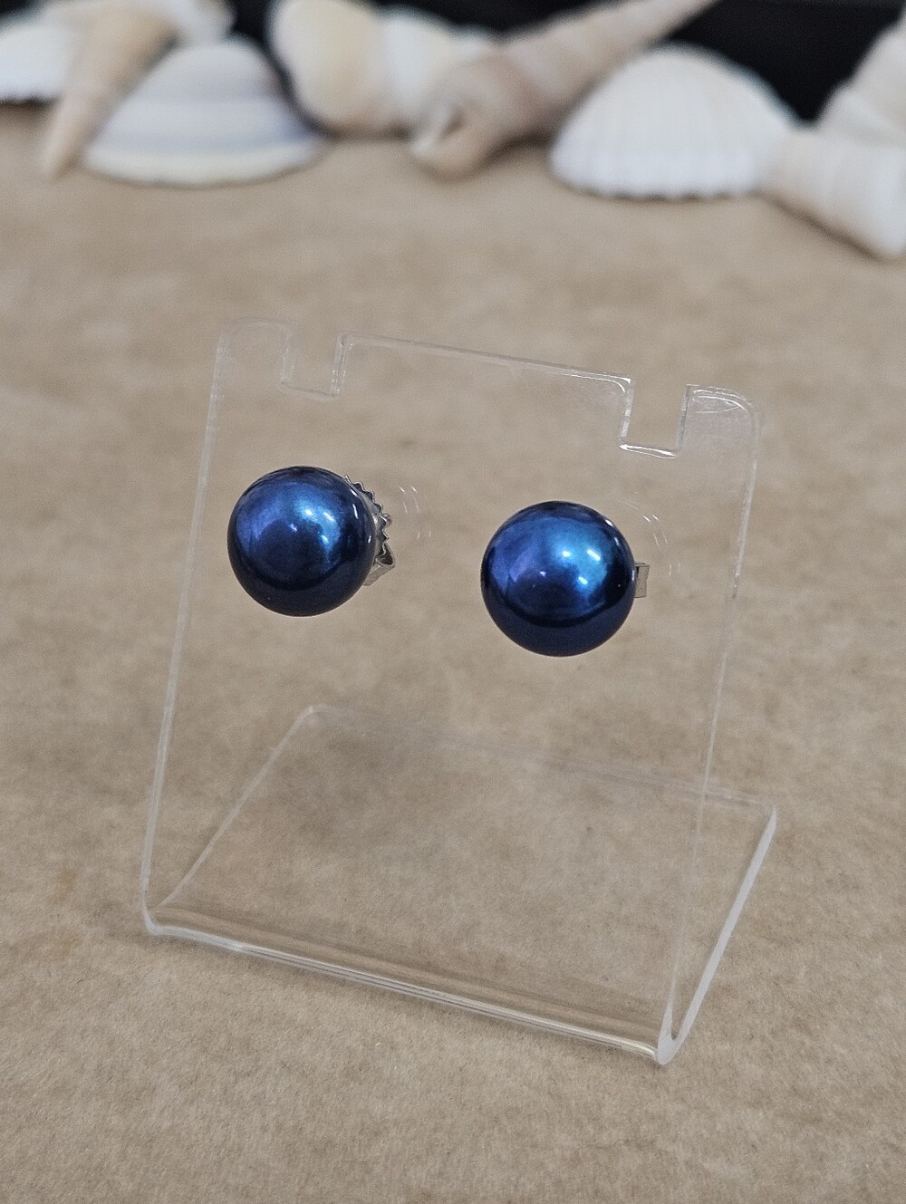 Honora 925 Peacock Blue Cultured Freshwater Pearl Sterling Silver Stud Earrings